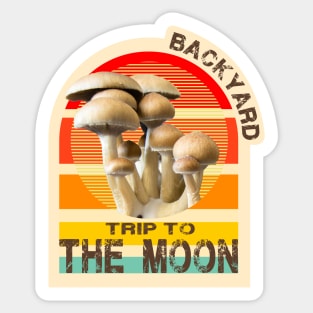 Backyard Trip To the Moon - Retro Colors Sticker